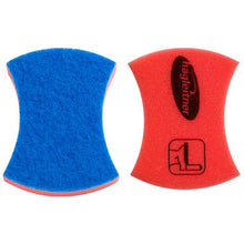 Scheuerschwamm für Toilette blau/rot 14x11x3,2cm