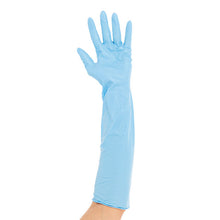 Handschuhe Nitril Extra Safe Long blau 40cm, Gr. S