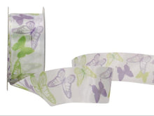 Dekorband Mariposa grün-lila (563) 40 mm x 25 m