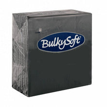Servietten Bulkysoft 2-lagig, 1/4 Falz schwarz 33x33cm