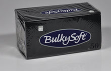 Servietten Bulkysoft 2-lagig, 1/8 Falz schwarz 33x33cm