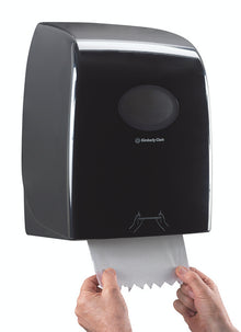 Roll.handtuchspender Aquarius SCOTT MAX, schwarz, No-touch, aus s
