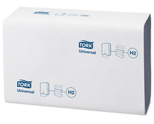 Handtuch Multifold Tork Universal H2 blau, 2-lagig 21x23,5cm