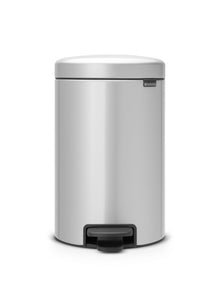 Treteimer mit Kunst stoff-Inneneimer metallic grey 12 Liter