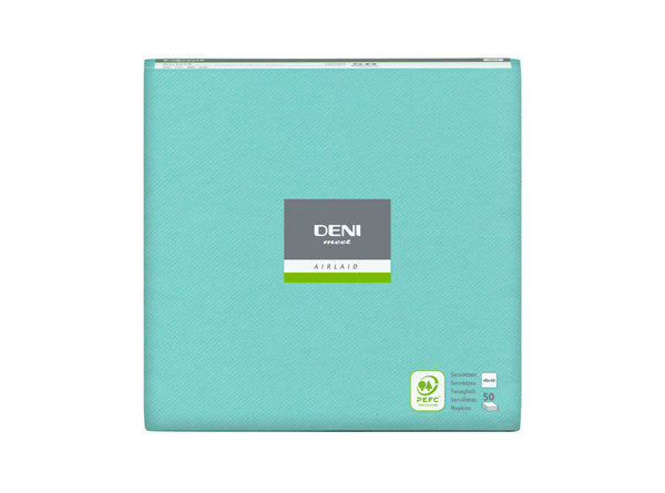 Servietten Airlaid Deni meet, acqua 40x40 cm, 1/4 Falz