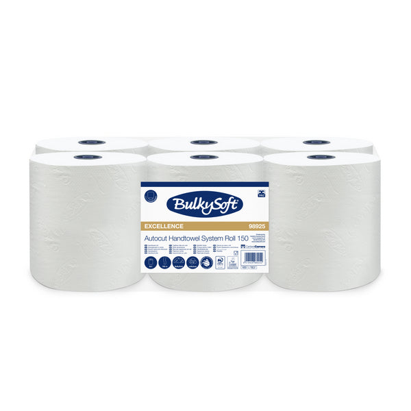 Handtuchrolle Autocut Bulkysoft weiss, 3-lagig 19.5cm x 150lfm