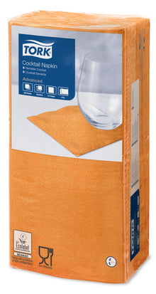 Servietten 2-lagig Tork Advanced orange 24x24cm, 1/4 Falz