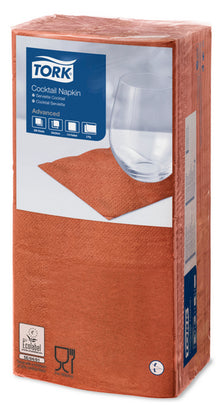 Servietten 2-lagig Tork Advanced terracotta 24x24cm, 1/4 Falz