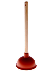 Saugglocke mit Holzstiel FSC Glocke rot