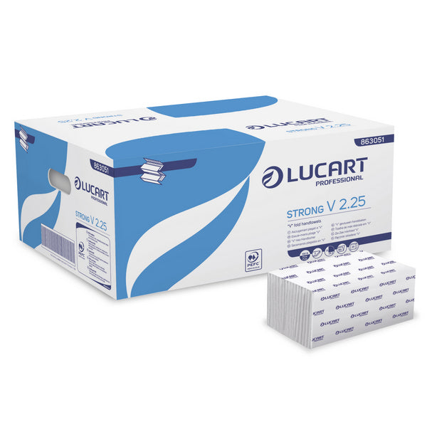 Handtuch V-Falz V 2.25, Zellstoff weiss, 2-lagig 21x25,3cm