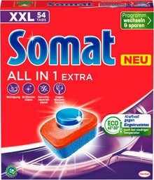 Somat ALL IN 1 Extra XXL Tabs Geschirrwaschmittel Box à 54 Stück