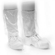 Überstiefel aus PE mit Gummizug transparent Höhe 47cm,Länge 38cm