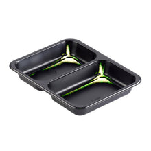 Menuschale 550/480ml PP, 2-teilig schwarz 227x178x40mm