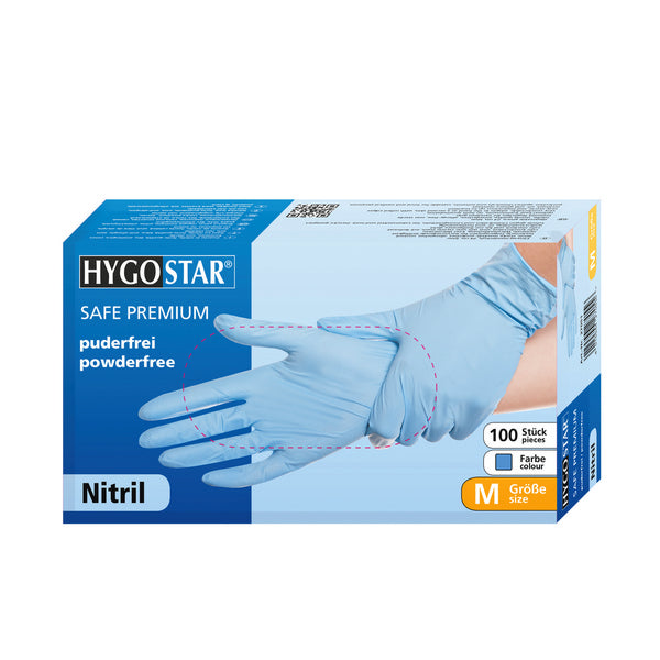 Handschuhe Nitril SAFE PREMIUM blau L