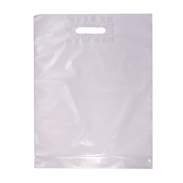 Grifflochtragtasche PE-LD, 0.055mm transparent 350x460/80mm