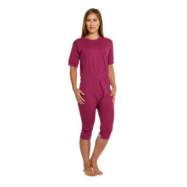 Pflegeoverall lang Baumwolle/Polyester unisex, erika Grösse L