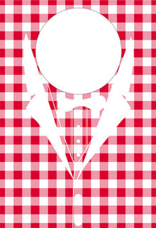 Jumbolätzchen Vlies 45g/m2 KARO rot/weiss 42x60 cm