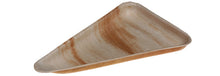 Teller aus Palmblätter Triangle, braun 245x150x18mm