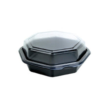 Octaviewbox 400ml mit Deckel aus PS schw./tra. 160x160x60mm