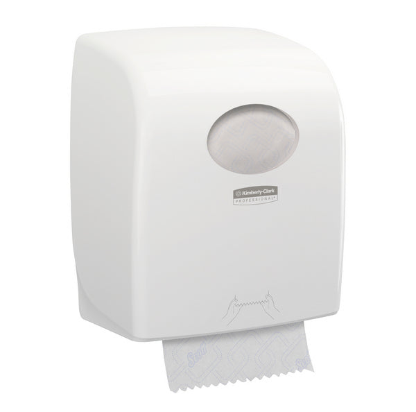Roll.handtuchspender Aquarius, weiss, für Hülseneinsatz L37,4xB29