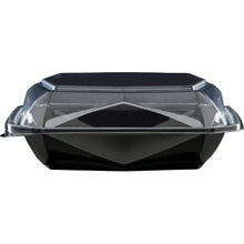 Octaviewbox 625ml mit Deckel aus APET schw./tra. 185x185x70mm