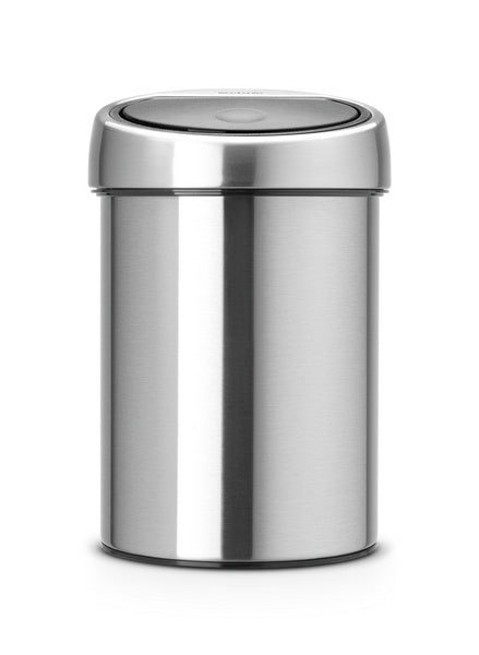 Abfallb. "Touch bin" Kunstst.-Inneneimer matt steel/FPP 3 Liter