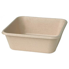 Bagasse Box 900ml max 100°C braun 155x155x53