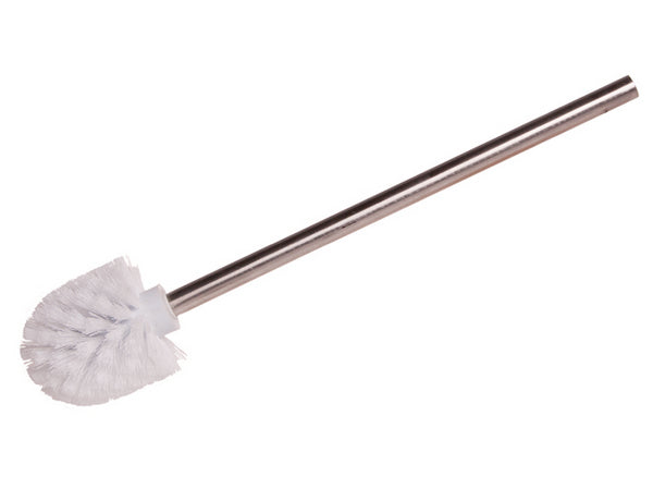 WC-Besen ohne Randreiniger weiss Griff aus Chromstahl Ø 7.5cm