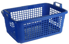 Wäschekorb eckig 45L blau 62x43x25cm