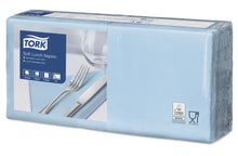 Servietten 3-lagig Tork Advanced hellblau 33x33cm, 1/4 Falz