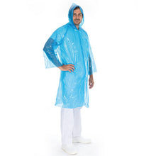 Besucherkittel PE mit Druckknöpfen blau L: 120 cm  U: 150 cm
