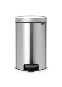 Treteimer mit Kunst stoff-Inneneimer matt steel 12 Liter