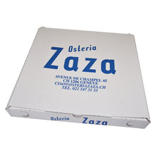 Pizzakarton Vicenza "Osteria ZaZa" weiss 29,5 x 29,5 x 3 cm