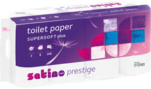 WC-Papier 3-lagig Satino Prestige hochweiss 9,4x13,8cm, 200cps
