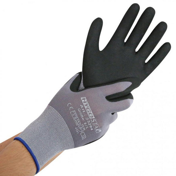 Arbeitshandschuhe ERGO FLEX grau/schwarz Grösse S
