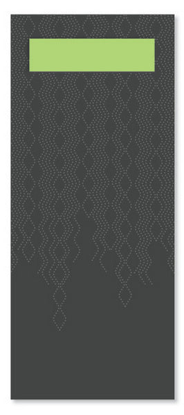 Bestecktasche Tork Serviette limone schwarz, Papier 8,5 x 20cm, 2