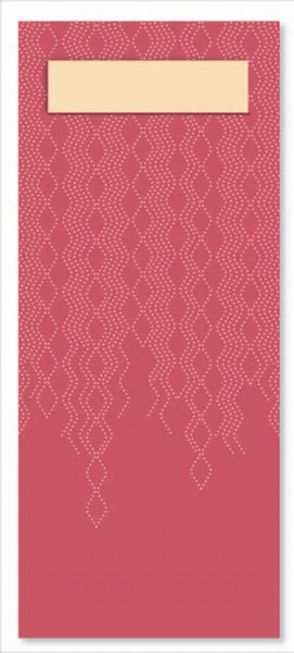 Bestecktasche Tork Serviette Sand Bordeaux, Papier 8,5 x 20cm, 2-