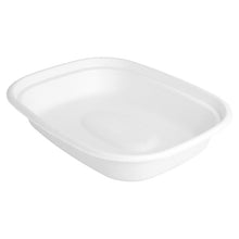 Schale Bagasse Bionic, 1100ml weiss 231x182x43mm