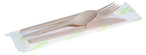 Besteckset CPLA Naturesse, 4-teilig beige Längen 168/168/128mm