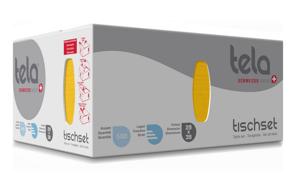 Tischset Tela 3-lagig gelb 29x39cm
