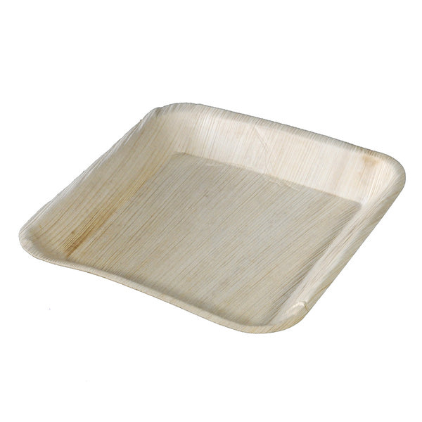 Teller Palmblatt quadratisch braun 170 x 170 x 25 mm