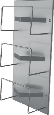 Wandhalter für 3 Handschuhboxen 3BF Edelstahl B:25.4 H:51 cm