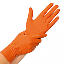 Handschuhe Nitril POWER GRIP orange, puderfrei L