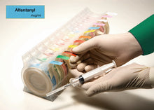 Alfentanyl Labelkit blau 35 x 12mm Etikette