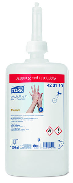 Händedesinfektionsmi ttel Tork flüssig 1l farblos, S1-System Norm