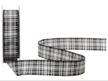 Ecossais-Band schwarz-weiss (006) 25 mm x 25 m