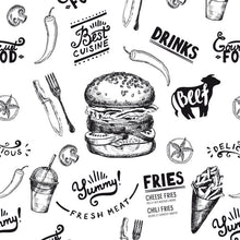 Burgerpapier aus Pergamentersatz weiss/schwarz 30x30cm