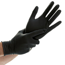 Handschuhe Nitril POWER GRIP schwarz, puderfrei S