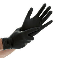 Handschuhe Nitril POWER GRIP schwarz, puderfrei XL