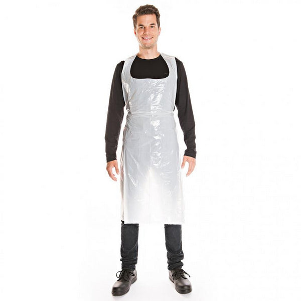 Einwegschürzen 60 my PE-LD extrastark weiss 125x75cm